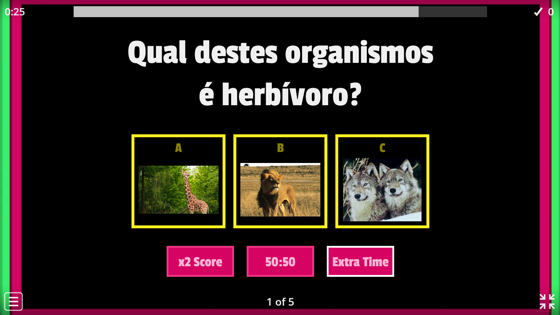 Jogo Conhecimentos Gerais - Cadeia e Teia Alimentar